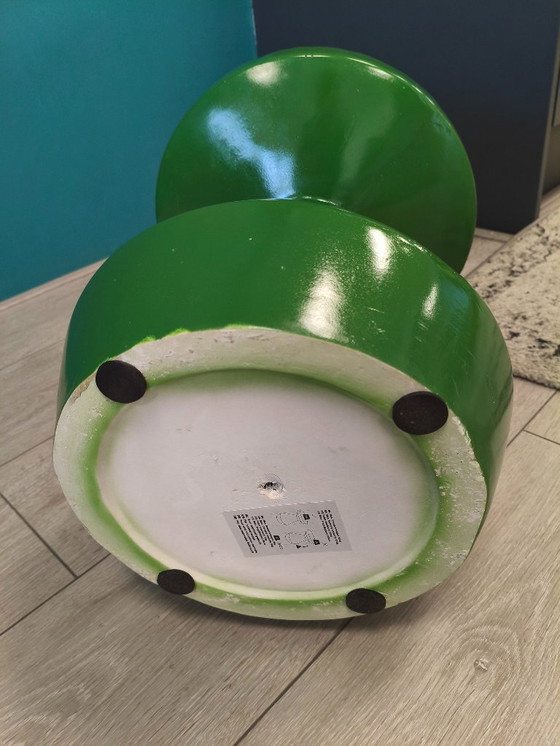 Image 1 of Mesa auxiliar estilo Japandi verde - Óxido de magnesio