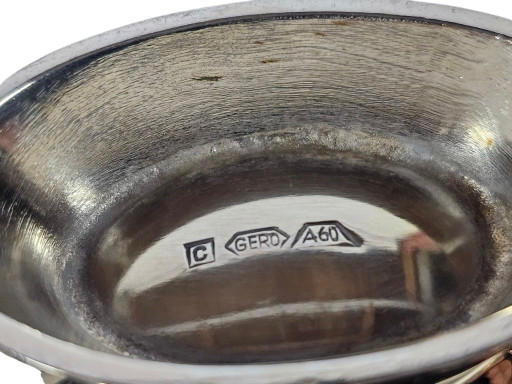 Gero - Juego de crema con bandeja para servir - Baño de plata abundante - 1938