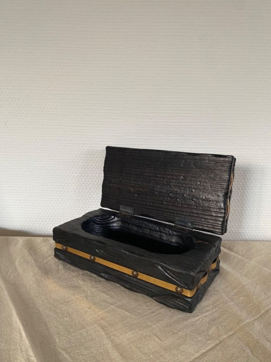 Image 1 of Vintage Brutalist Made in Spain Wooden Box