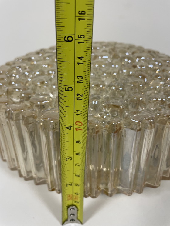 Image 1 of Lampada da parete o da soffitto con texture a bolle di vetro di Helena Tynell per Limburg, Germania, anni '60