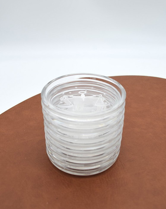 Image 1 of Sous-verres en cristal du Zodiaque Val Saint Lambert - Signé, lot de 9 - Design belge