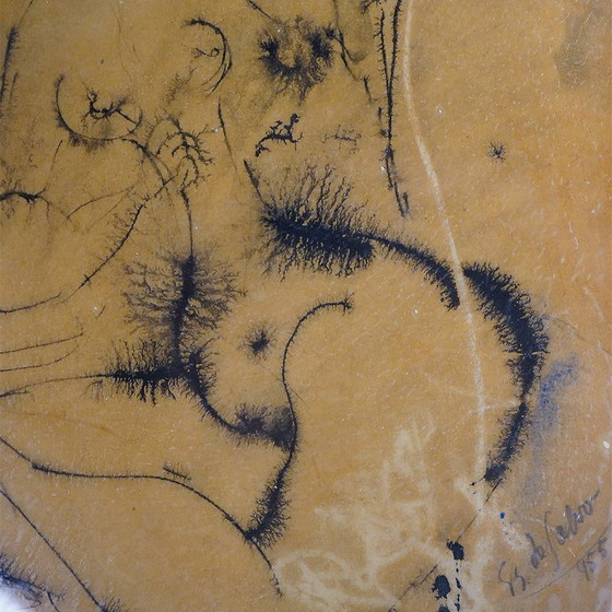 Image 1 of Giovanni Battista de Salvo, ink on masonite, 1950s