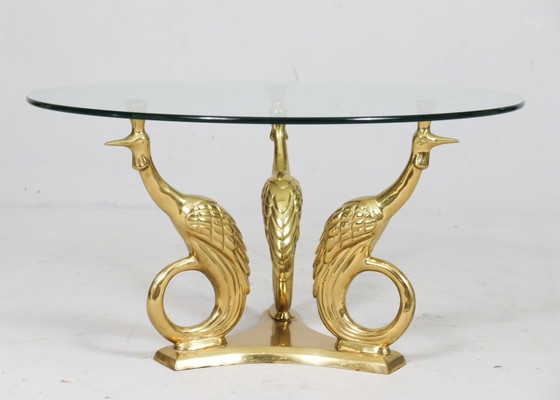 Image 1 of Hollywood Regency Peacock Coffee Table, Skulpturaler Beistelltisch, 1960er Jahre
