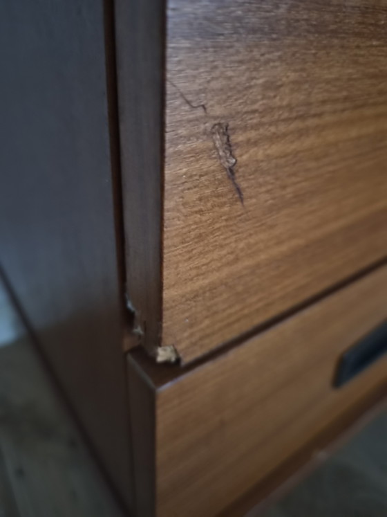 Mid-Century Modern Teakhouten Hoge Commode (jaren 60/70) – Ladekasten, Wood (photo 8 of 8)