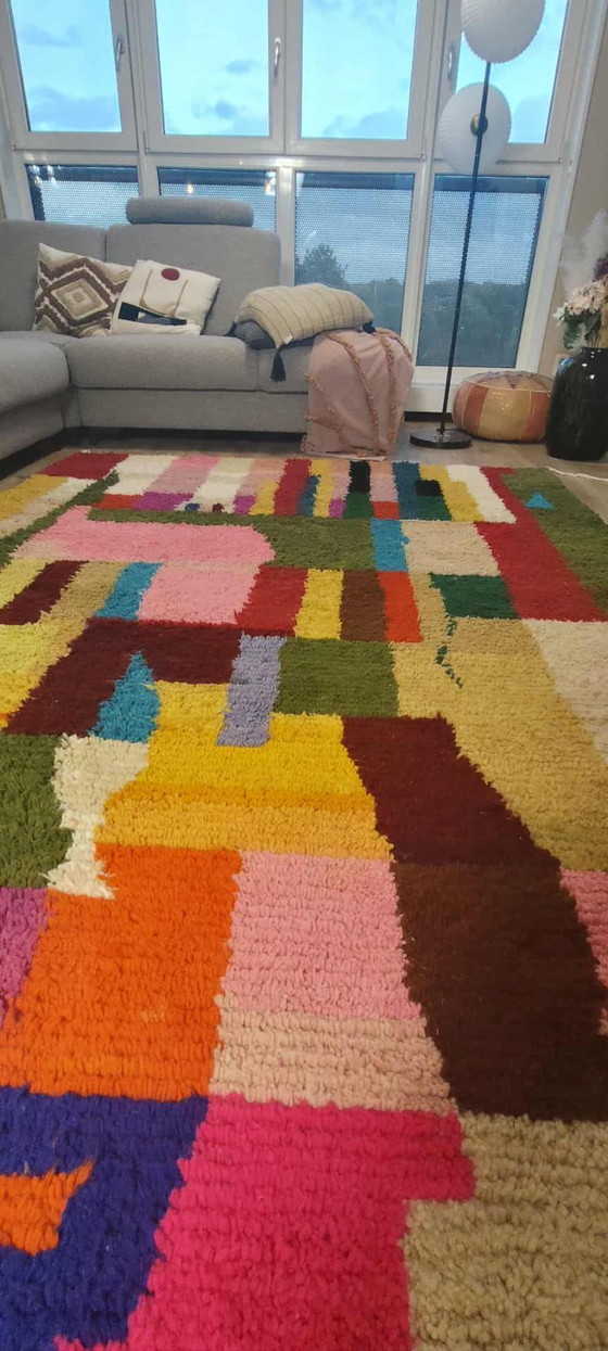 Image 1 of Tapis berbère 295 x 200 Boho tapis en laine neuve marocain