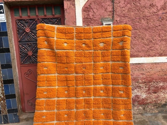 Custom-made authentic Atlas natural wool rug orange 150/250 cm, Ahrend, Rugs & carpets, Beige (photo 2 of 9)