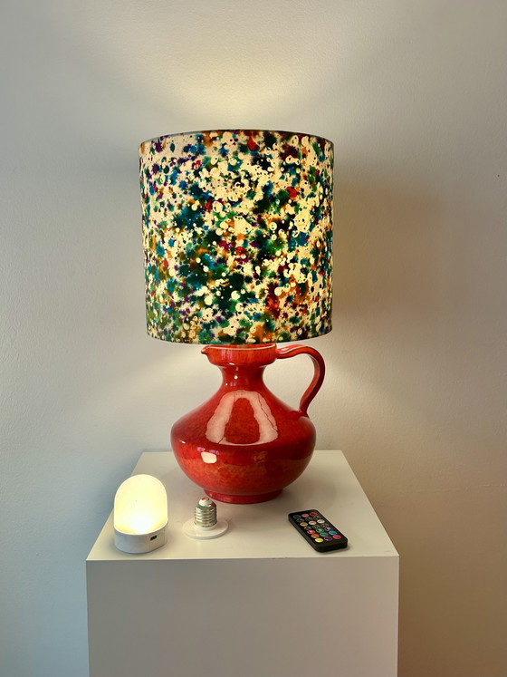 Image 1 of Upcycled table lamp made from a vintage vase - West German Pottery