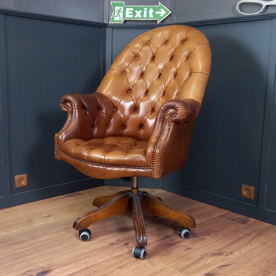 Image 1 of Vintage Chesterfield Office Chair