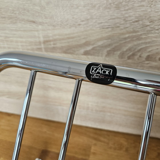 Image 1 of Vintage Zack Design Bauhaus Magazine Rack 80s Chrome