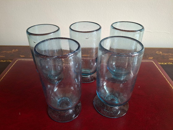 Image 1 of Set per aranciata in vetro soffiato, tipo Biot