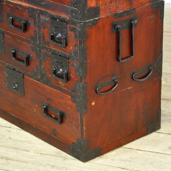 Japanese Tansu chest of drawers, circa 1890, Iron, Wood, Black (photo 10 of 16)