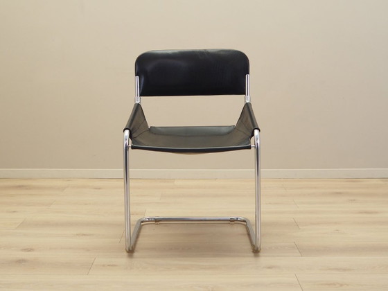 Image 1 of Leather chair, Italian design, 1970s, production: Italy