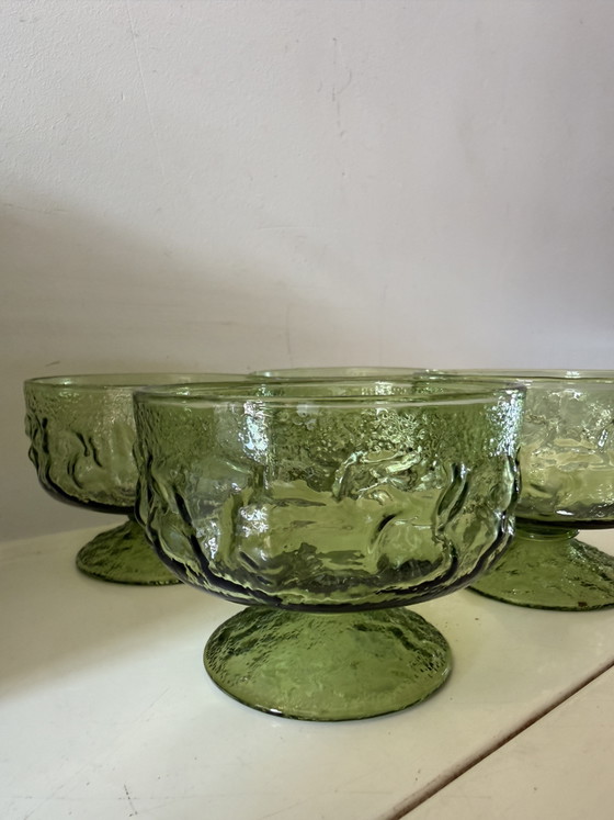 Ensemble de 4 coupes en verre italiennes vintage – Verres et carafes, Glass (photo 6 of 6)