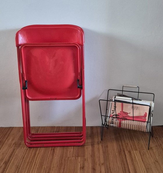 Image 1 of 3 rode Italiaanse klapstoeltjes