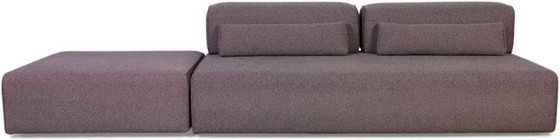 Image 1 of Leolux Ponton - 2 driezits elementen en poef - in goede staat - bieden