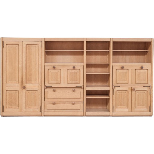 Vintage-Schrank aus Eichenholz von Guillerme und Chambron, Frankreich 1960er Jahre