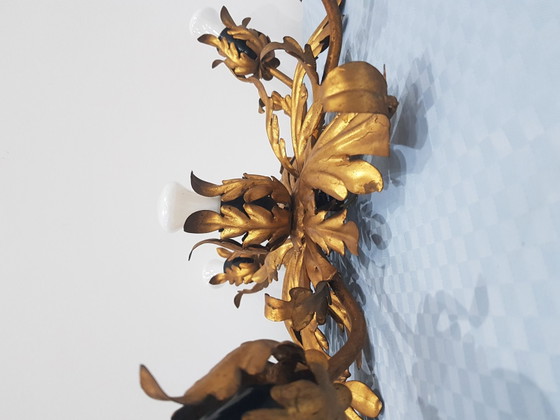Hollywood Regency Ceiling Lamp from Hans Kogl, Germany, 1960s – Hans Kögl, Ceiling lights, Metal (photo 10 of 11)
