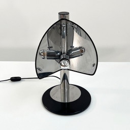 Lampada da tavolo italiana cromata, anni '70