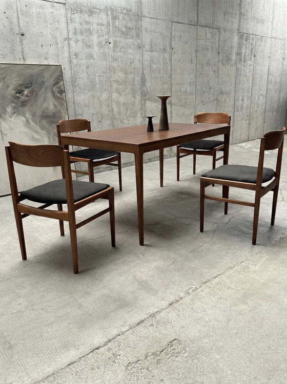 Image 1 of HARTMUT LOHMEYER PER WILKHAHN TAVOLO DA PRANZO IN LEGNO DI TEAK E 4 SEDIE DA PRANZO ANNI '60