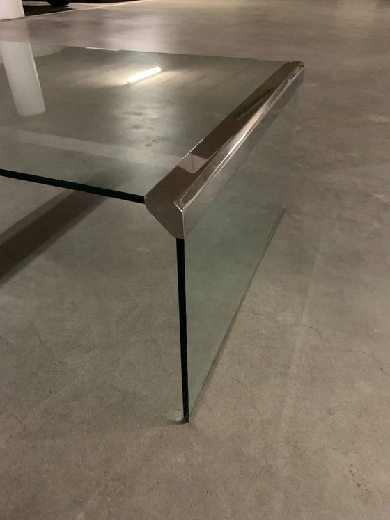 Italian Vintage Gallotti & Radice Coffee table. – Gallotti&Radice, Chrome, Glass (photo 10 of 12)