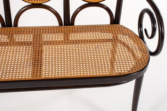 Image 1 of Original Thonet Model 207 Bentwood & Cane Bench, 1980s