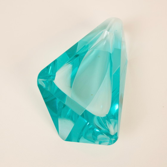 Blauwe kristallen asbak Fontana Arte Stijl, Italië 1970 – Ingrand, Tafelaccessoires, Crystal (photo 22 of 26)