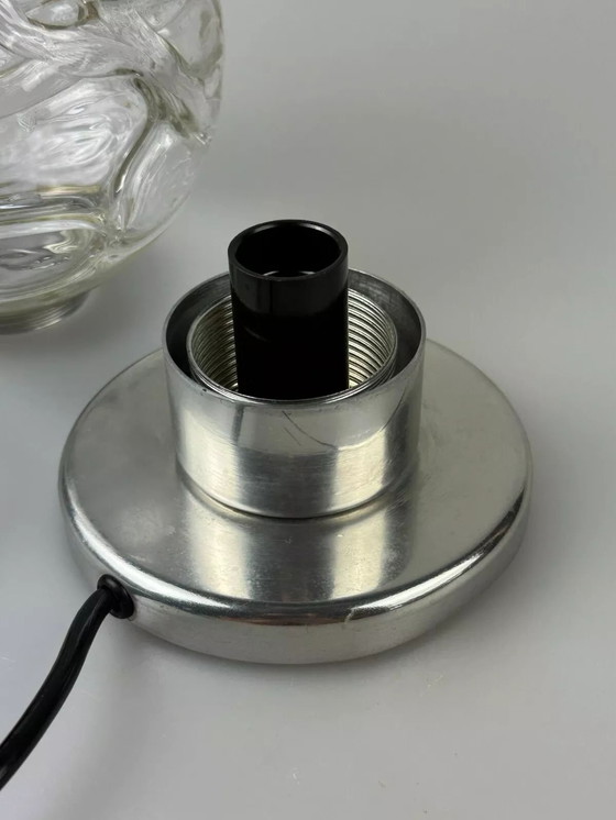 Image 1 of 60's 70's Lampe de chevet Chrome Doria Verre Space Age Design