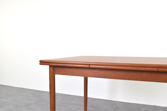 Image 1 of Mid-Century Danish Extendable Teak Dining Table from Rogenstrup Möbelfabrik, 1960s.