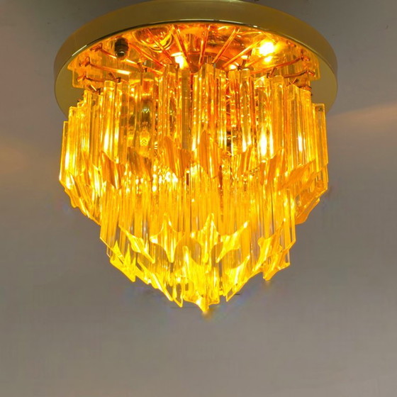 Image 1 of Plafonnier Venini Murano années 80, style Regency du milieu du siècle