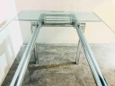 Steel Line (Italie) - Style Le Corbusier - Table à rallonge en chrome et verre