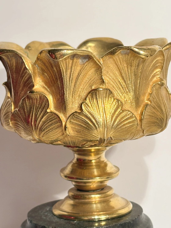 Candélabre Empire du XIXe siècle en bronze doré avec base en marbre – Objets déco, Marble (photo 4 of 6)