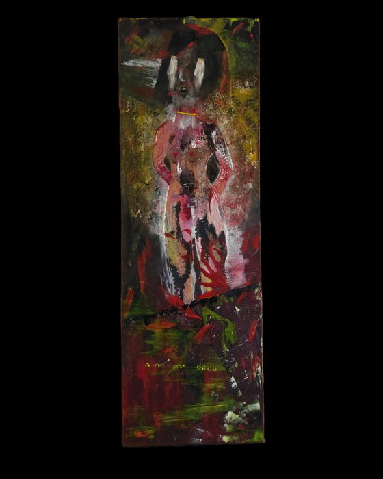 Penalty – Abstract Figurative / Expressionism – Original Oil on Canvas (ca. 40x120 Cm) – Paintings & Drawings (photo 8 of 10)