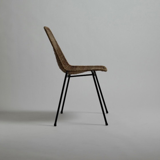 Vintage Basket Chair Gian Franco Legler, 1960s – Dining chairs, Iron, Wicker (photo 3 of 17)