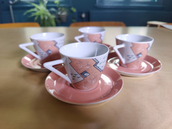 Image 1 of Juego de 4 tazas y platillos Winterling Bavaria de la década de 1980