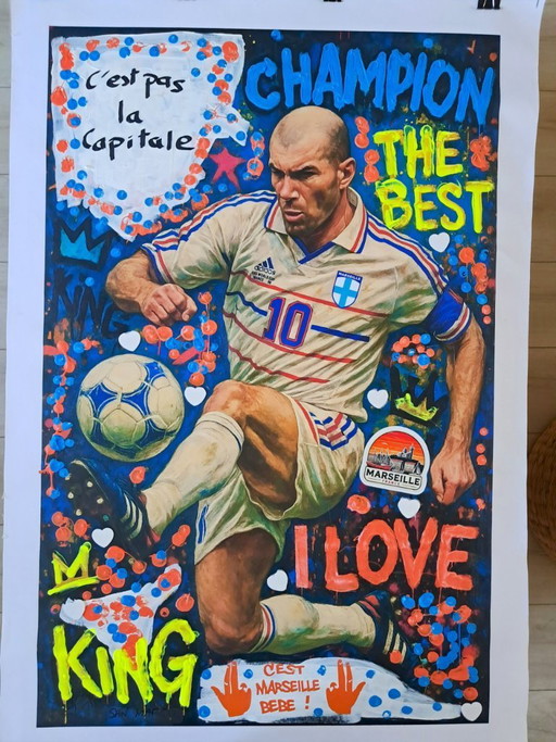 Enzo SAN MARCO - Marseille Baby 1 - Tribute to Alberto RICARDO - Artist's Canvas