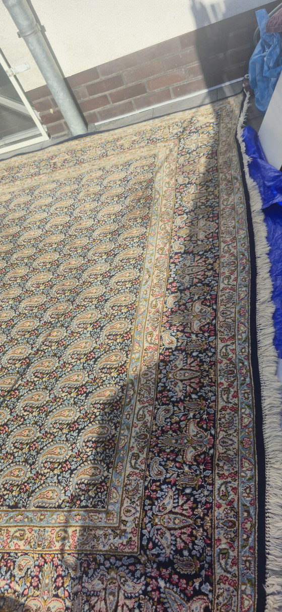 Image 1 of Antiker Kerman Kirman 370x270cm handgeknüpft Premium Qualität Meisterwerk persischer Handwerkskunst  Perserteppich Orientteppich