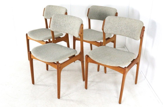 Image 1 of Set of 4 Erik Buch chairs O.D. Mobler model 49 vintage Danish