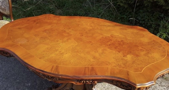 Image 1 of Barok eetkamer met 6 stoelen