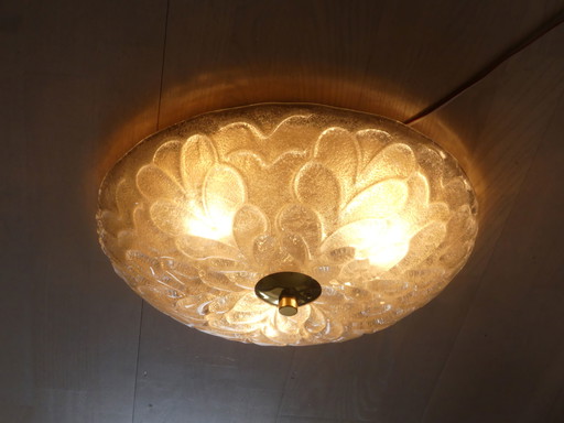 Deckenlampe Plafonnier JBS Glas 70er Jahre 