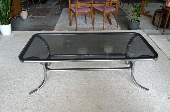 Image 1 of Table basse en verre de l'ère spatiale