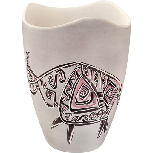 Vintage Vallauris vase by Raymond Chastagnol