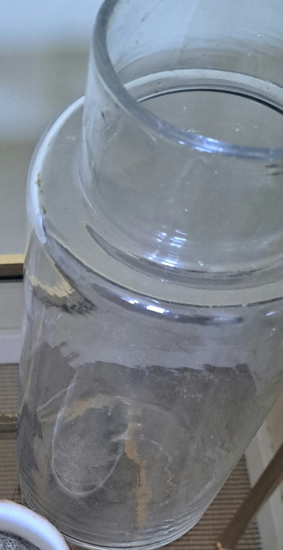 Image 1 of Antikes Apothekerglas aus Glas mit Metalldeckel, sauber