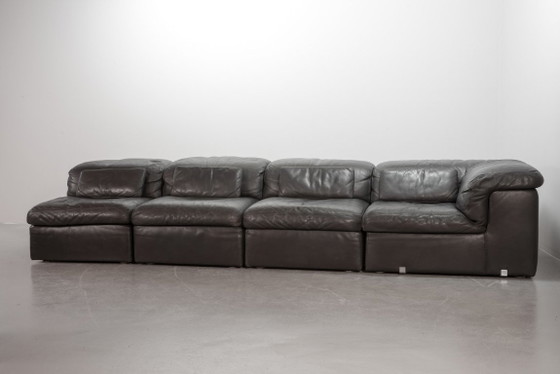 Canapé modulaire Jeep en cuir gris, années 1970, ensemble de 4 – Durlet, Canapés modulables, Leather (photo 14 of 38)