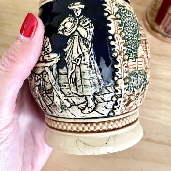 Image 1 of Set von 11 Bierkrügen aus Keramik made in Japan/Germany