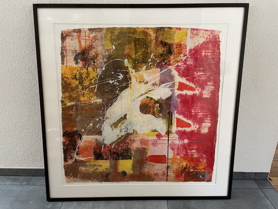 Image 1 of Bram Reijnders - Serigrafía, White Magic Turbulence - Enmarcado