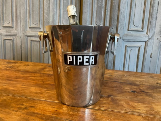 Refrigeratore Champagne Refrigeratore Vino Art Déco 1930 Piper Francese, Piper-Heidsieck, Accessori da tavola (foto 11 di 12)
