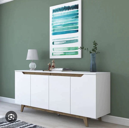 Dressoir nogal blanco nuevo en caja - skane home