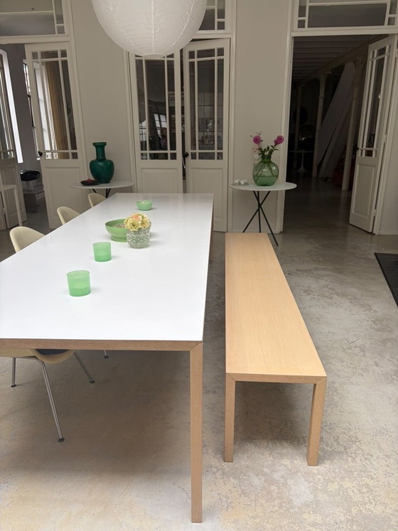 Tavolo Slim+ e panca Slim Plus abbinata di Bertjan Pot per Arco – Tavoli da pranzo, Legno (photo 10 of 13)