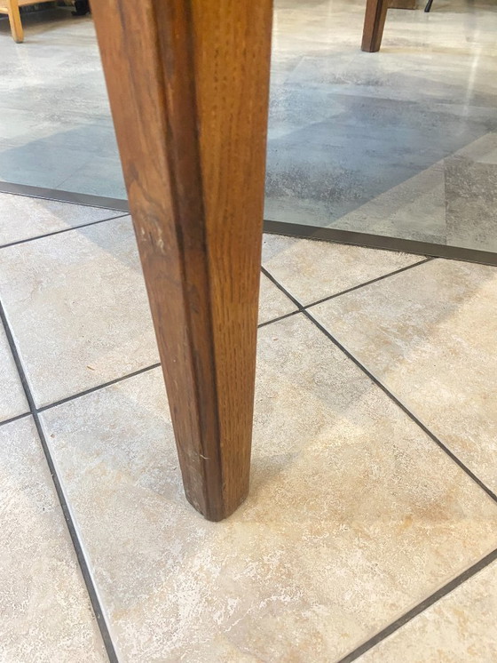 Image 1 of Scrivania a 5 cassetti in legno massello di rovere, 150x85cm, circa 1950