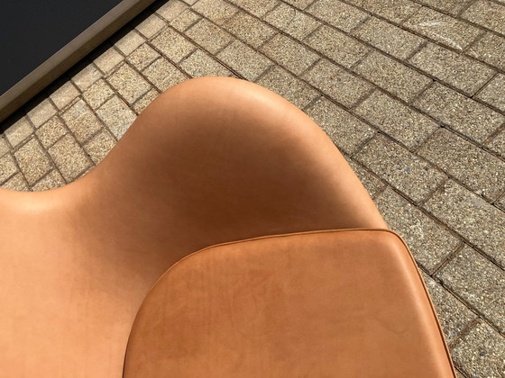 Image 1 of Exclusive early Fritz Hansen Egg Chair from 07–‘63 in Cognac Camel vintage leather in MINT CONDITION!!